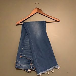 Loft High Rise Flare Crop Jeans - size 28